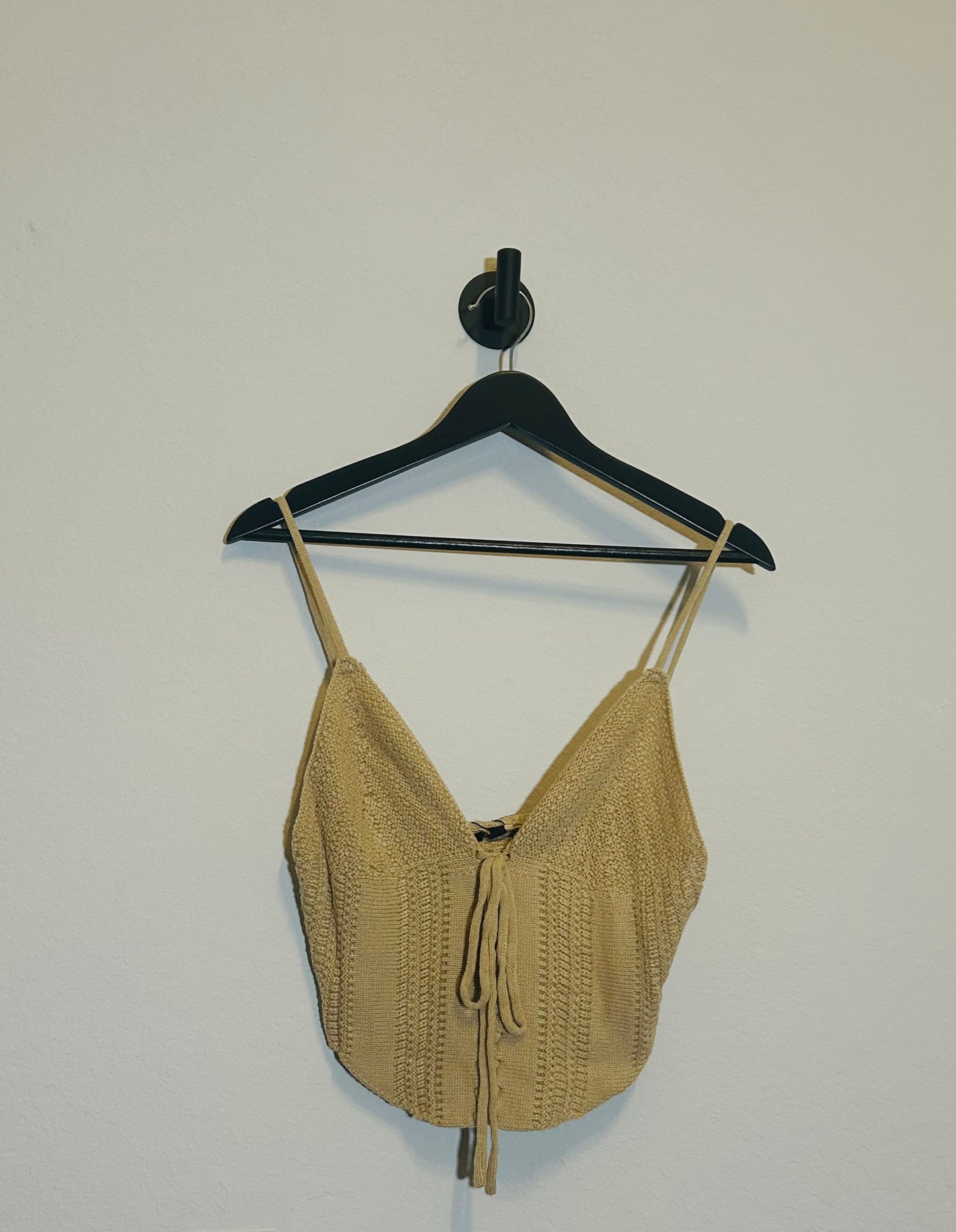 Hayleigh Lace-Up Crochet Tank