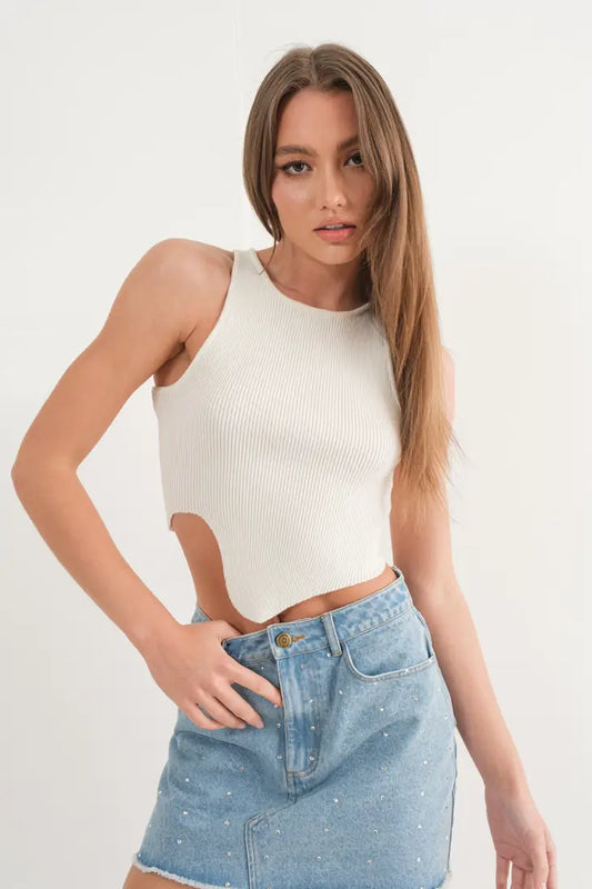 Alison Swirl Hem Tank